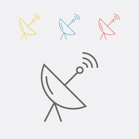 TV satellite line iconのイラスト素材