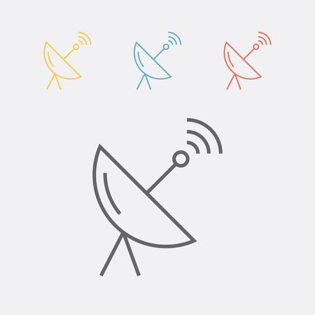 TV satellite line iconの写真素材
