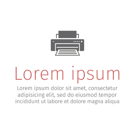 Printer flat icon. Vector icon for web graphic.のイラスト素材