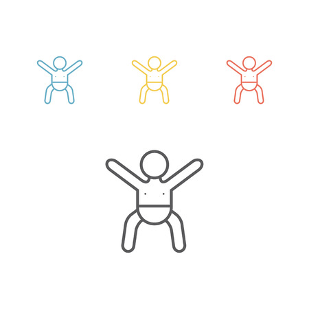 Baby line icon. Vector illustration for websites.のイラスト素材