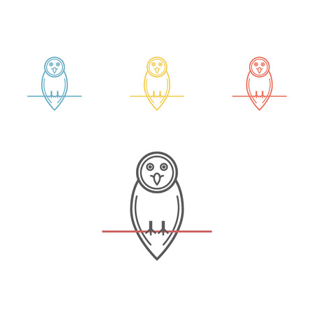 Owl icon design. Vector sign for web graphics.のイラスト素材