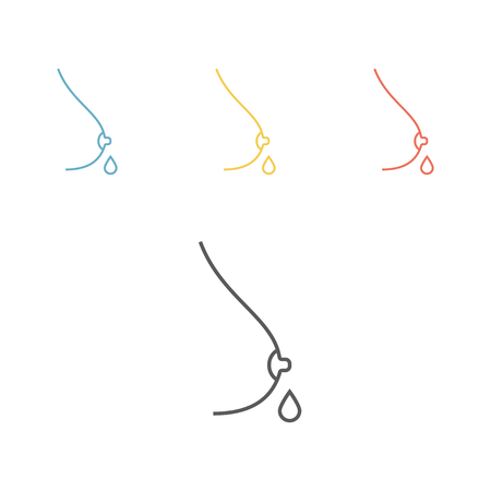 Lactation line icon vectorのイラスト素材