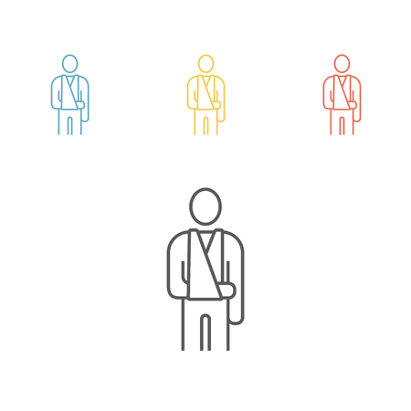 Broken arm icon Vector illustrationsのイラスト素材