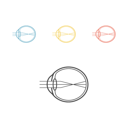 Myopia line icon. Eyeball sign. Vector illustrationのイラスト素材