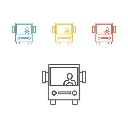 Bus vector iconのイラスト素材