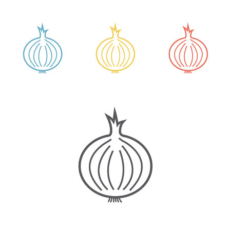 Onion. Vector icon for web graphic.のイラスト素材
