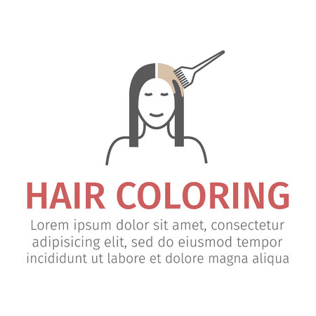 Hair dyeing. Vector sign for web graphic.のイラスト素材