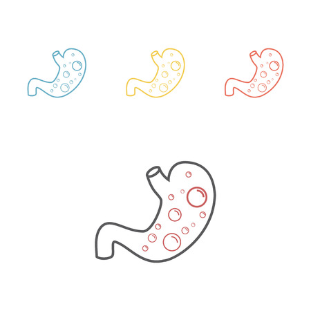 Intestinal gas Vector icon for web graphic.のイラスト素材