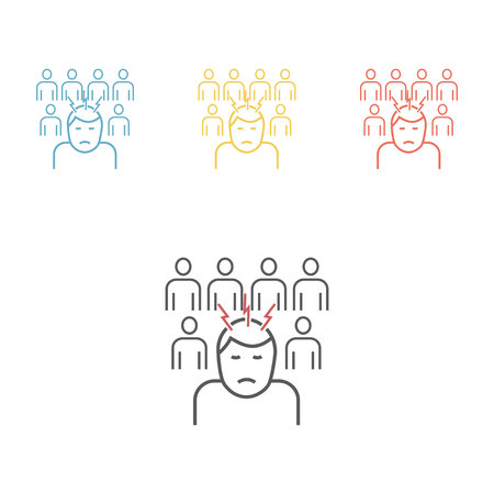 Social exclusion line icon. Vector icon for web graphic.のイラスト素材