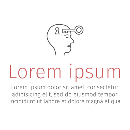 Opening mind concept. Vector signs for web graphicsのイラスト素材
