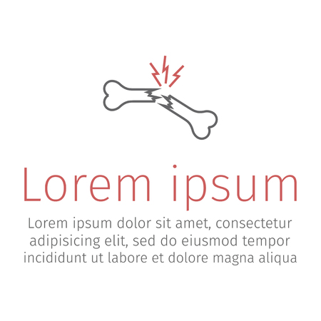 Bone fracture line icon. Vector signs for web graphics.のイラスト素材