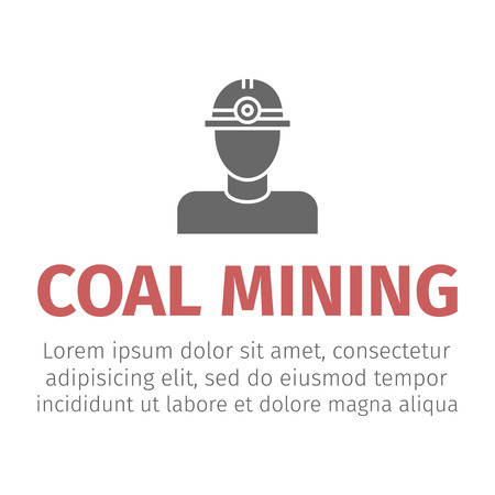 Coal miner flat icon for webのイラスト素材