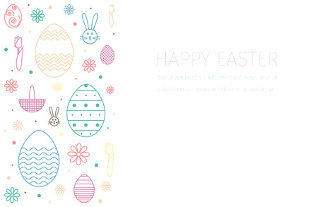 Happy Easter banner designのイラスト素材