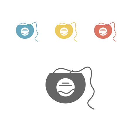 Dental floss icon. vector illustrationのイラスト素材