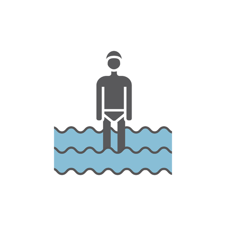 Water polo iconのイラスト素材