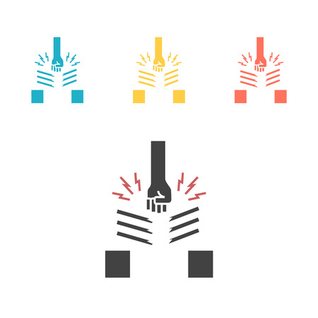 Karate icon. Breaking, martial arts. Vector signs for web graphicsのイラスト素材