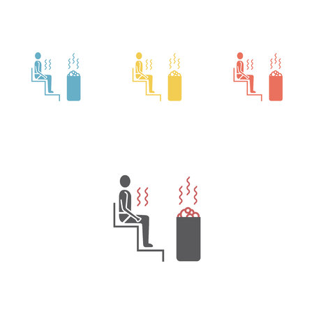 Sauna flat icon. Vector sign for web graphic.のイラスト素材