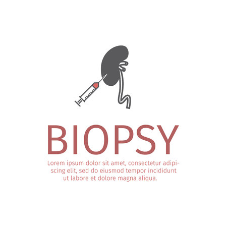 Kidneys Biopsy icon. Vector sign for web graphic.のイラスト素材