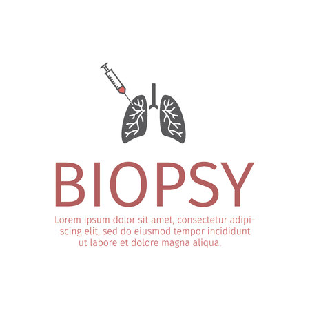 Lungs Biopsy icon. Vector sign for web graphic.のイラスト素材