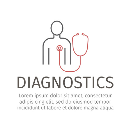 Diagnostic Icon. Vector signs for web graphics.のイラスト素材