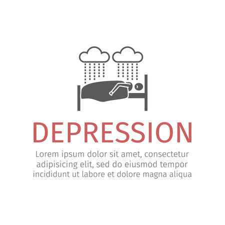 Depression. Vector icon for web graphicのイラスト素材