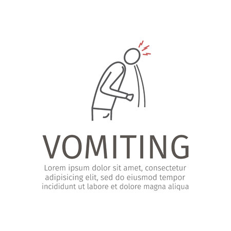 Vomiting icon. Vector sign for web graphic.のイラスト素材