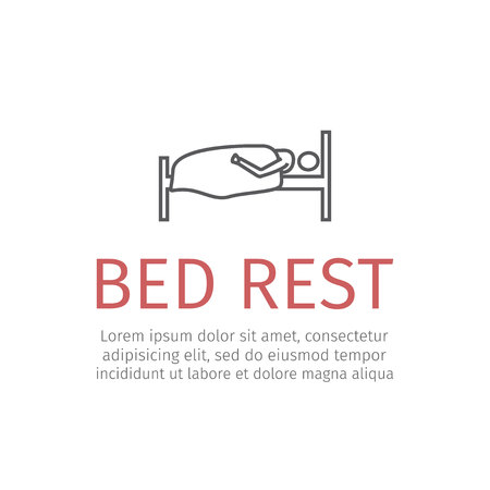 bed restline icon. Vector sign for web graphic.のイラスト素材