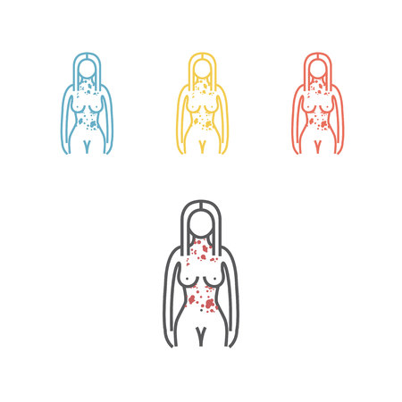 Psoriasis. Vector icon for web graphicのイラスト素材