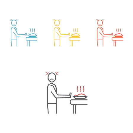 Loss of Appetite. Vector icon for web graphic.のイラスト素材
