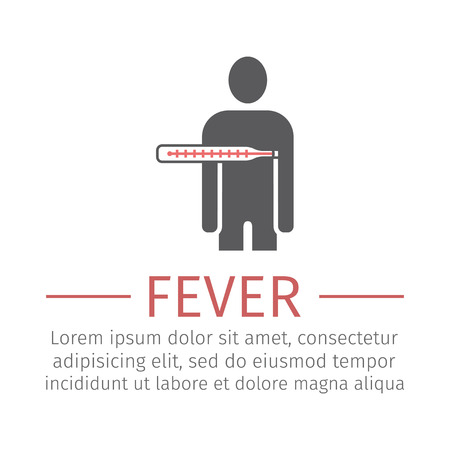 Fever. Vector icon for web graphicのイラスト素材