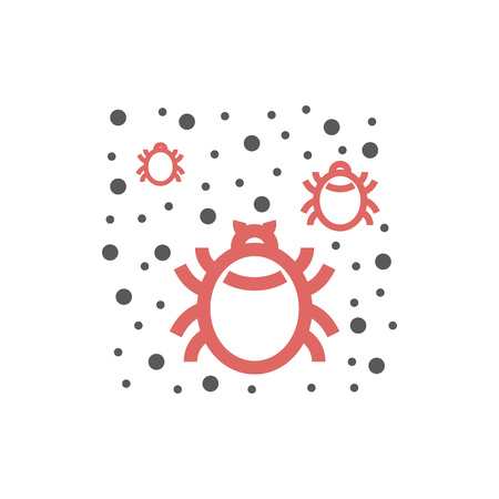 Mite line icon. Vector signs for web.のイラスト素材