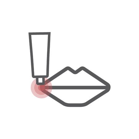 Herpes line icon. Vector sign for web graphicのイラスト素材
