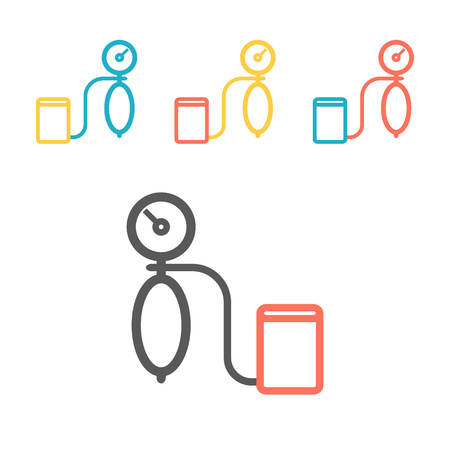 Hypertension line icon. Vector signs for web graphics.のイラスト素材
