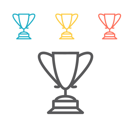 Champions cup line icon. Vector signs for web graphics.のイラスト素材