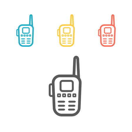 Walkie isolated line icon on white background.のイラスト素材