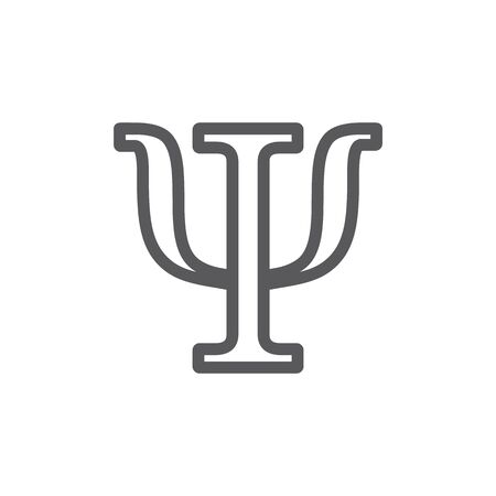 Psi symbol isolated on white background. Psychology icon. Vectorのイラスト素材