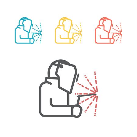 Welding line icon. Vector sign for web graphic.のイラスト素材