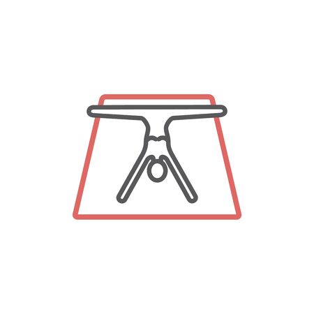 Woman floor exercise line icon. Vector signs for web graphicsのイラスト素材