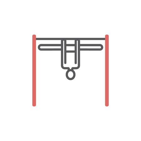 Horizontal bar line icon Sport vector signのイラスト素材