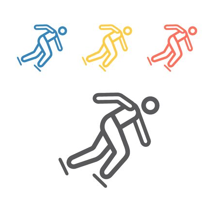 Speed skating line icon. Winter game. Vector signs for web graphicsのイラスト素材