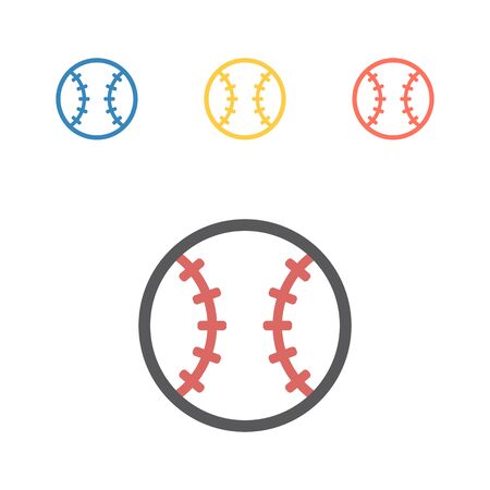 Baseball ball line icon. Vector sport signs for web graphics.のイラスト素材