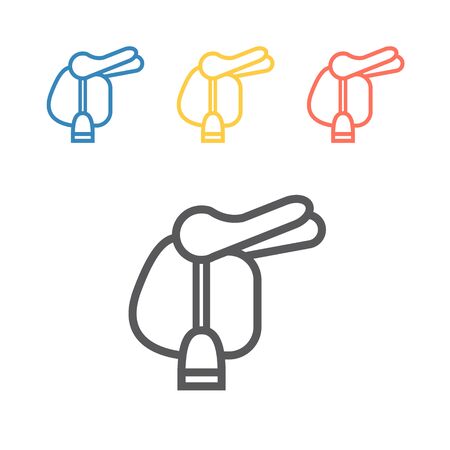 Horse Saddle line icon. Vector sport signs for web graphics.のイラスト素材