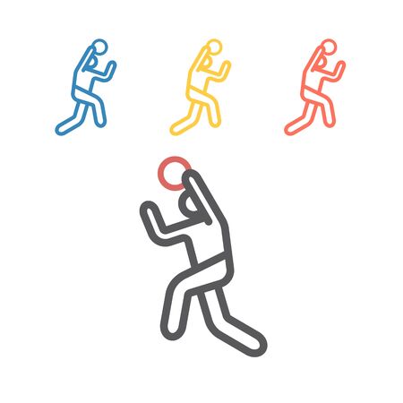 basketball icon line icon. Vector signs for web graphics.のイラスト素材