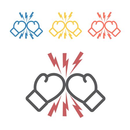 Boxing Gloves. Vector signs for web graphicsのイラスト素材