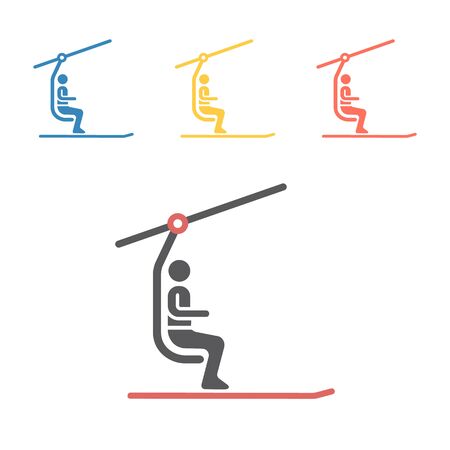 Ski Lift icon. Vector signs for web graphicsのイラスト素材