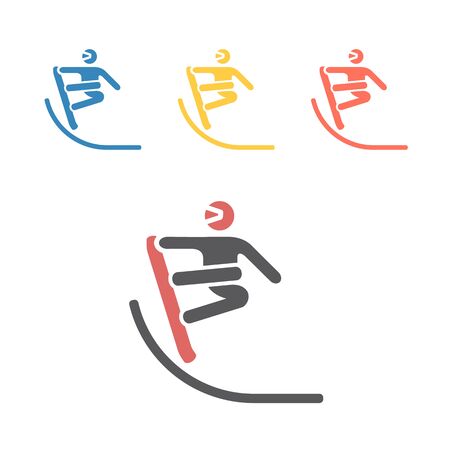 Snowboarder icon. Vector signs for web graphicsのイラスト素材