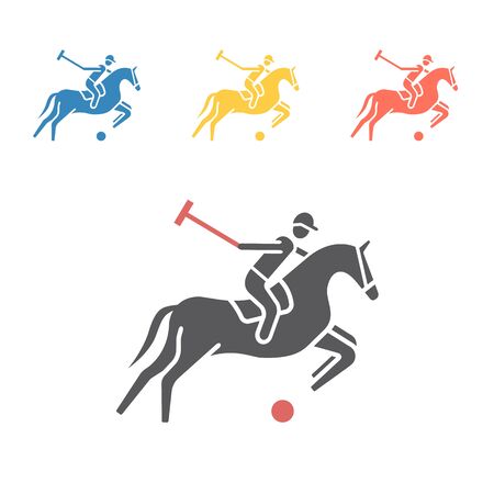 Polo player icon. Vector signs for web graphics.のイラスト素材