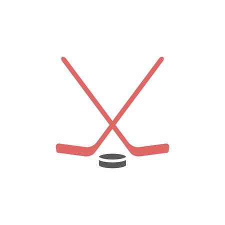 Hockey Stick And Puck icon. Vector signs for web graphicsのイラスト素材