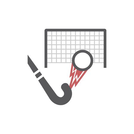 Field Hockey Stick with ball icon. Vector signs for web graphicsのイラスト素材