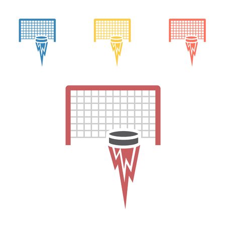 Hockey player icon. Vector signs for web graphicsのイラスト素材